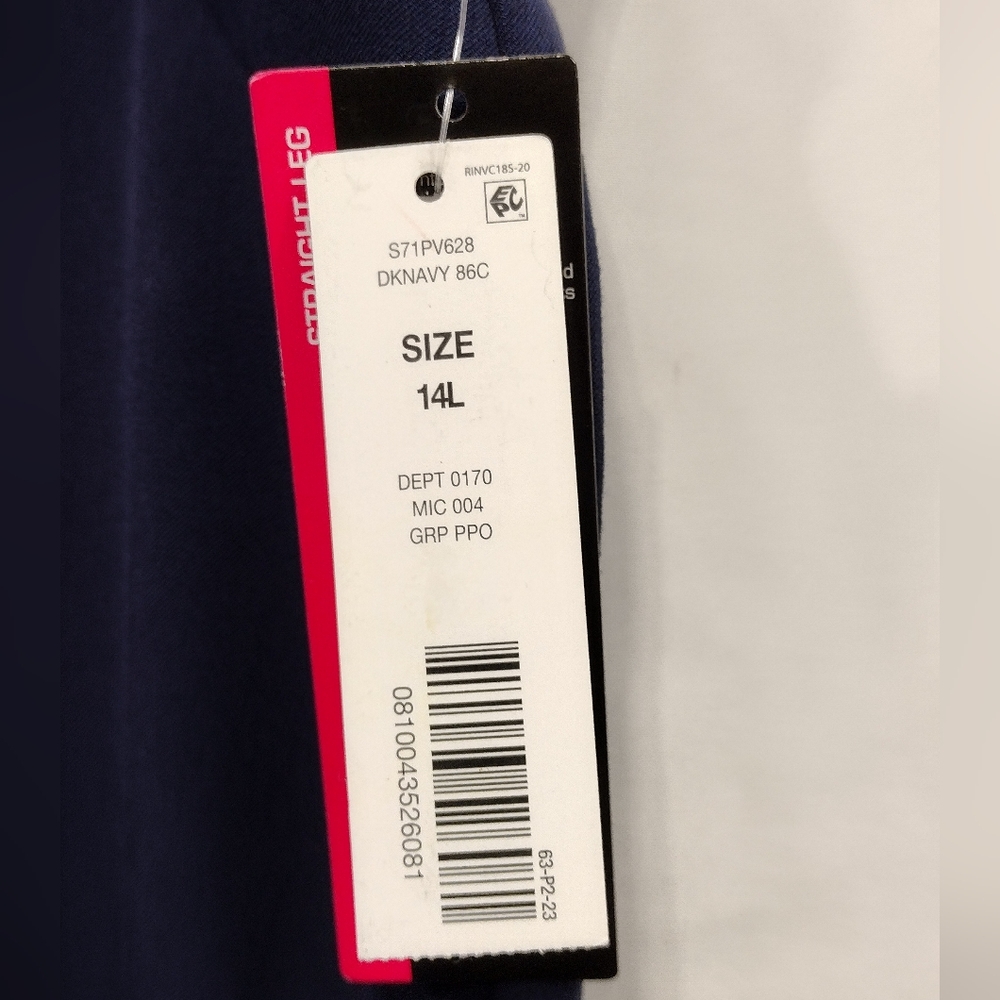 NWT Investments Easy Pullon Dress Pants Womens 14L Blue Office Career Minimalist - Picture 8 of 9